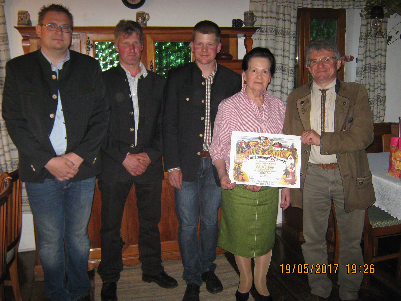 Gratulation zum 80.Geburtstag von ÖR Helga Jessner vulgo Hofbauer - Schöder